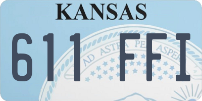 KS license plate 611FFI