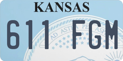 KS license plate 611FGM