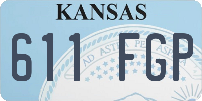 KS license plate 611FGP