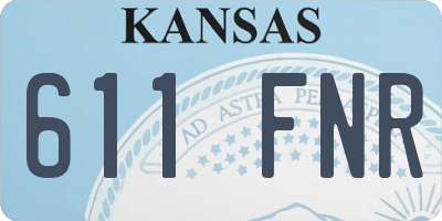 KS license plate 611FNR