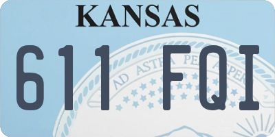 KS license plate 611FQI