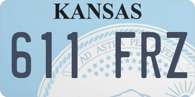 KS license plate 611FRZ