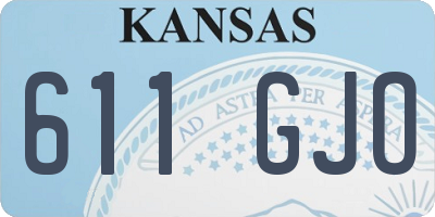 KS license plate 611GJO