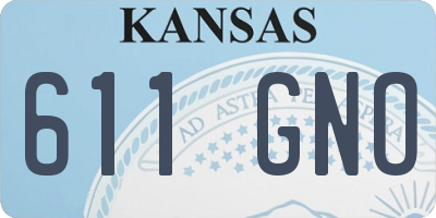 KS license plate 611GNO