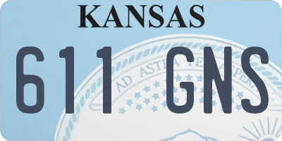 KS license plate 611GNS