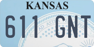 KS license plate 611GNT