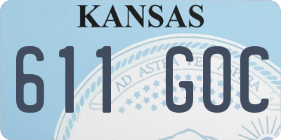 KS license plate 611GOC