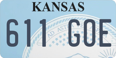 KS license plate 611GOE