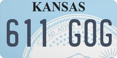 KS license plate 611GOG