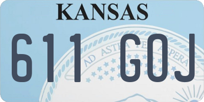 KS license plate 611GOJ