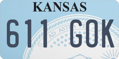 KS license plate 611GOK