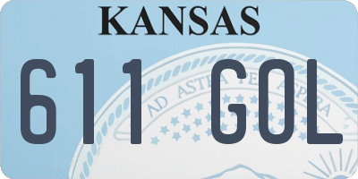 KS license plate 611GOL