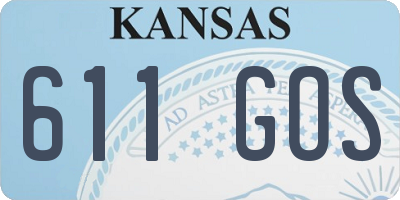 KS license plate 611GOS
