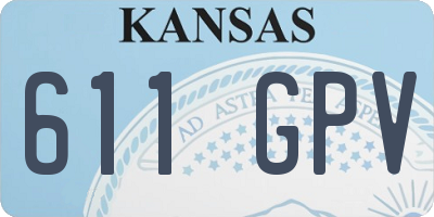 KS license plate 611GPV