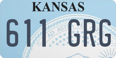 KS license plate 611GRG