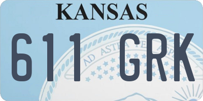 KS license plate 611GRK