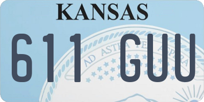 KS license plate 611GUU