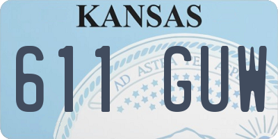 KS license plate 611GUW