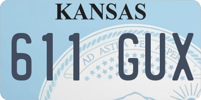 KS license plate 611GUX