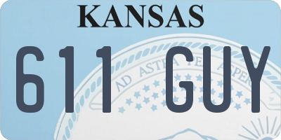 KS license plate 611GUY