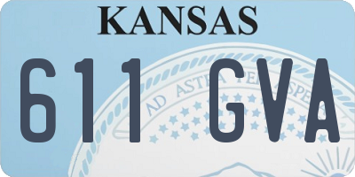 KS license plate 611GVA