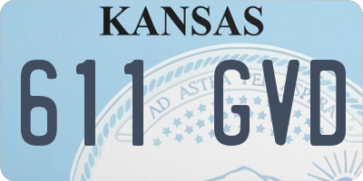 KS license plate 611GVD