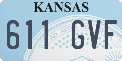 KS license plate 611GVF