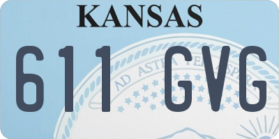 KS license plate 611GVG