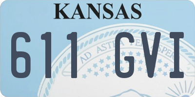 KS license plate 611GVI