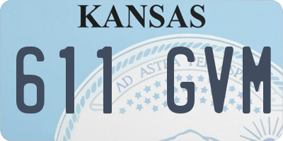 KS license plate 611GVM