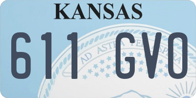 KS license plate 611GVO