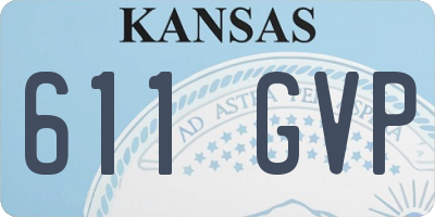 KS license plate 611GVP