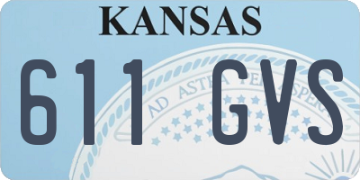 KS license plate 611GVS