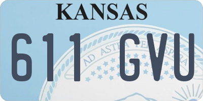 KS license plate 611GVU