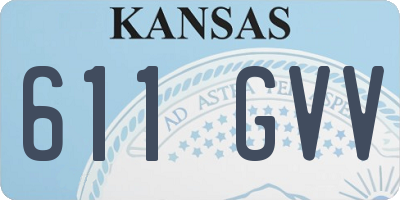 KS license plate 611GVV