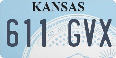 KS license plate 611GVX