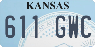 KS license plate 611GWC