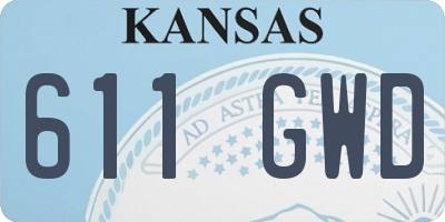 KS license plate 611GWD