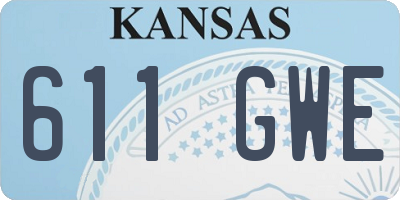 KS license plate 611GWE