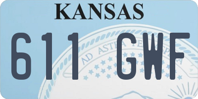 KS license plate 611GWF