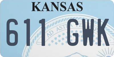 KS license plate 611GWK