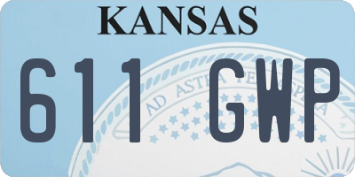 KS license plate 611GWP