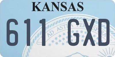 KS license plate 611GXD