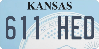 KS license plate 611HED