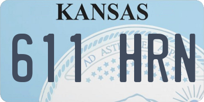 KS license plate 611HRN