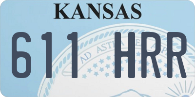 KS license plate 611HRR