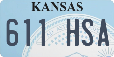 KS license plate 611HSA