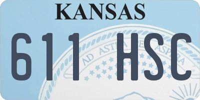 KS license plate 611HSC