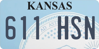 KS license plate 611HSN