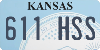 KS license plate 611HSS